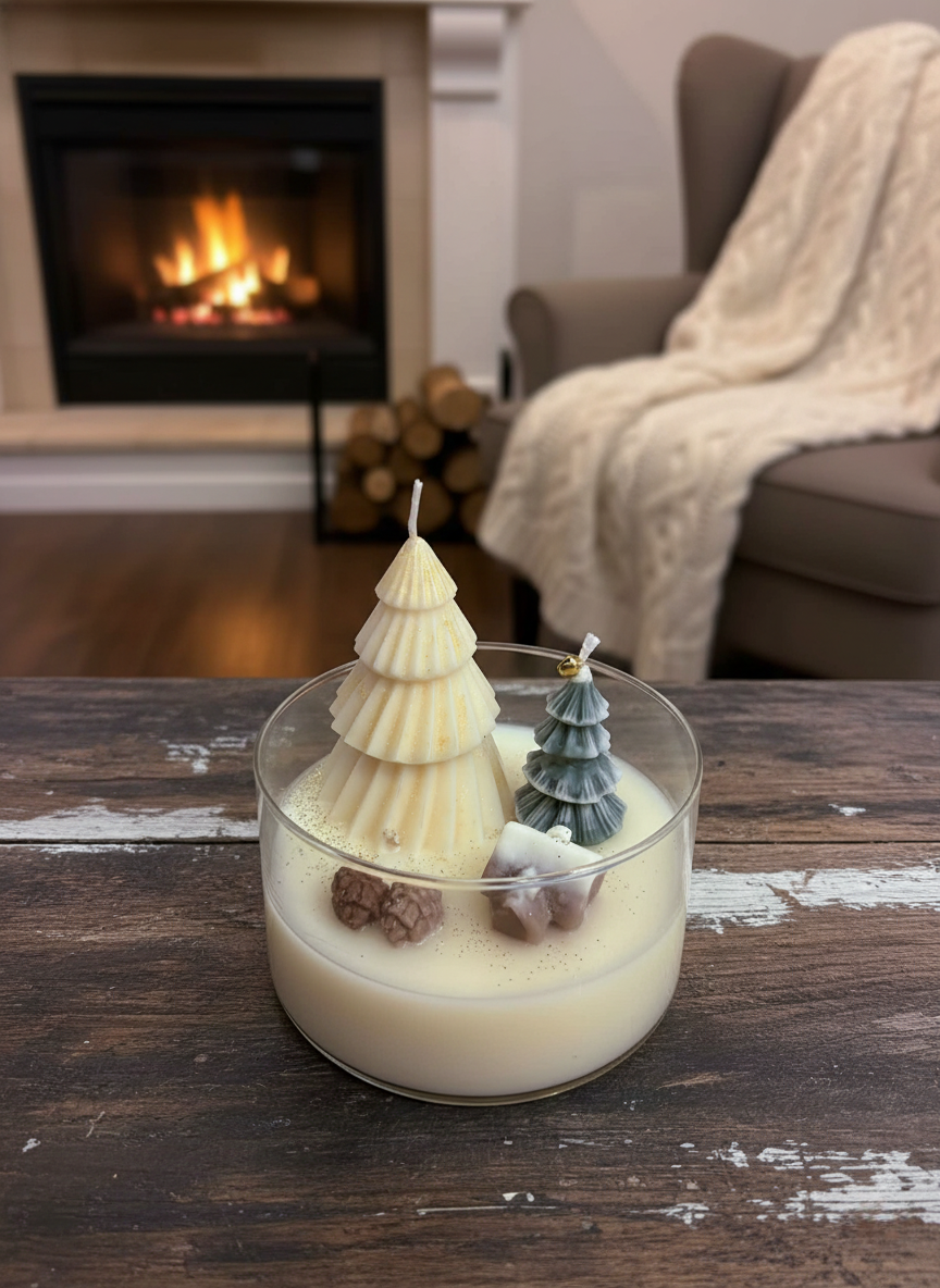 Χριστουγεννιάτικο σε γυάλινο δοχείο